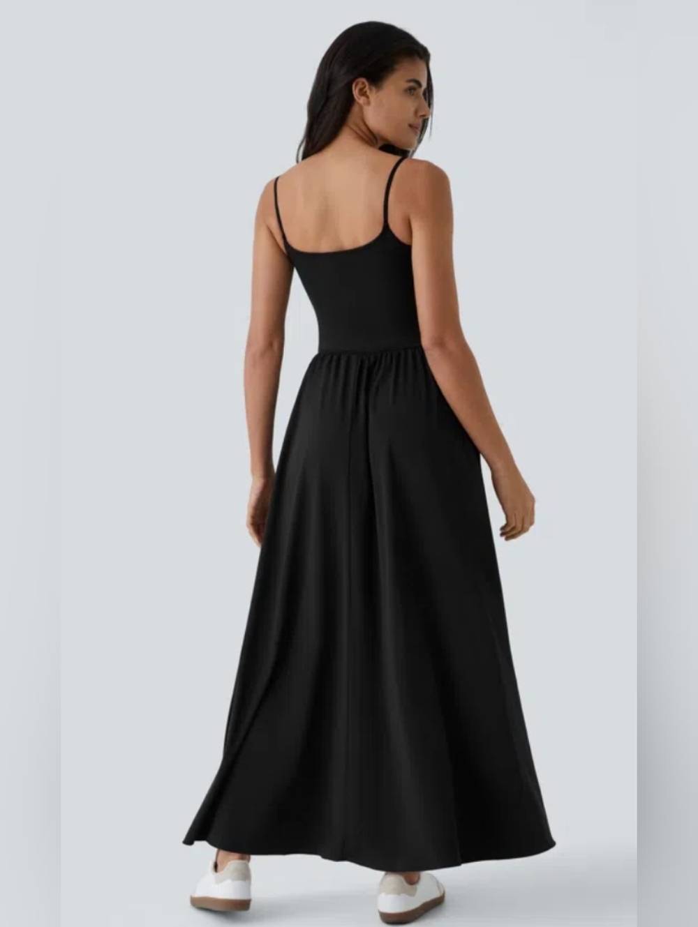 Halara Breezeful™ Backless Side Pocket Flowy Flare Maxi Slip Dress 👗 - Picture 3 of 10